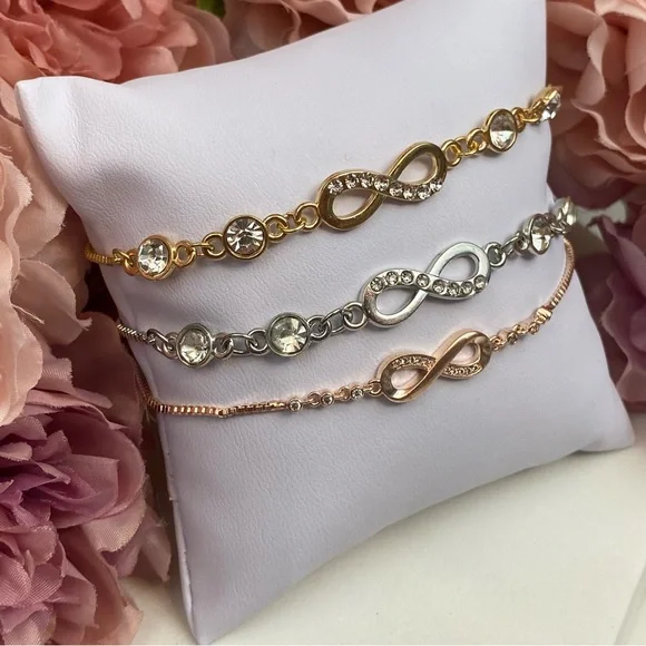 Glam Crystal Infinity Bracelet - Picture 6 of 16